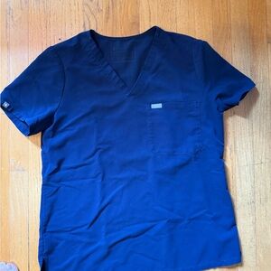 Figs Navy Blue Short Sleeve Tee
